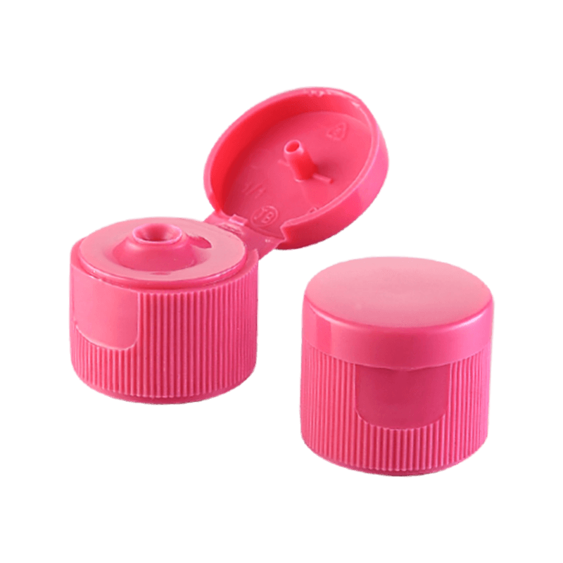 Pink plastik flip top cap